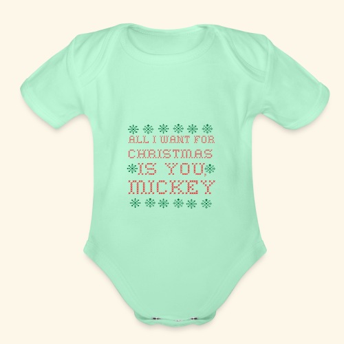 christmas - Organic Short Sleeve Baby Bodysuit