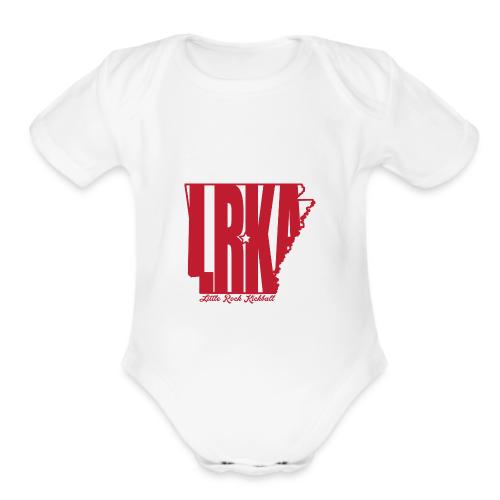AR STAR RED - Organic Short Sleeve Baby Bodysuit