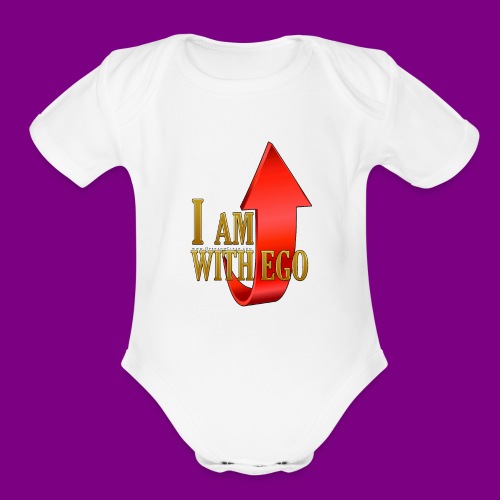 I AM with ego - A Course in Miracles - Organic Short Sleeve Baby Bodysuit