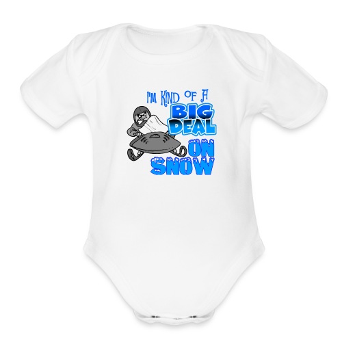 Big Deal on Snow - Organic Short Sleeve Baby Bodysuit