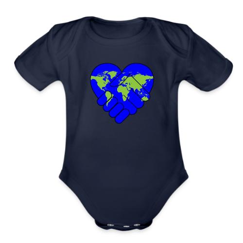 World United in Love - Organic Short Sleeve Baby Bodysuit