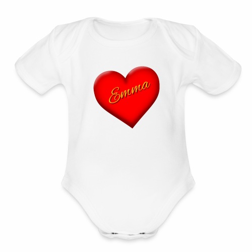 Emma Valentine - Organic Short Sleeve Baby Bodysuit