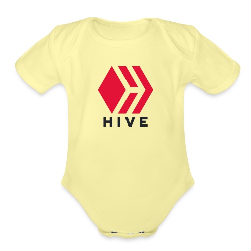 Hive Text - Organic Short Sleeve Baby Bodysuit