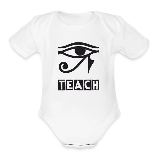EYE TEACH DSGNS TRNSP - Organic Short Sleeve Baby Bodysuit