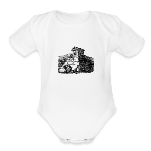 The Tomb of Cyrus the Great - Organic Short Sleeve Baby Bodysuit