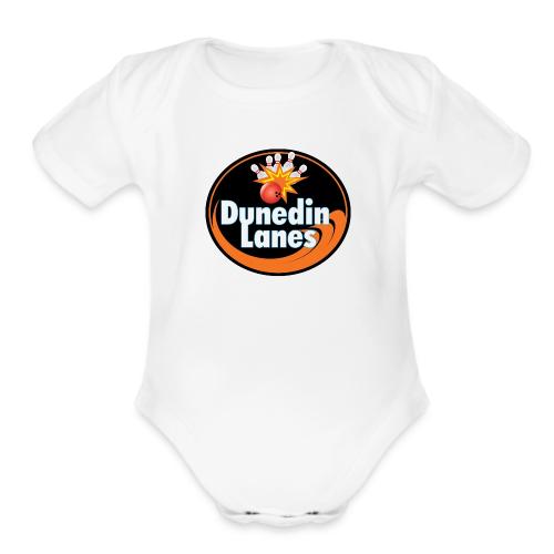 Dunedin Lanes Logo Merchandise - Organic Short Sleeve Baby Bodysuit