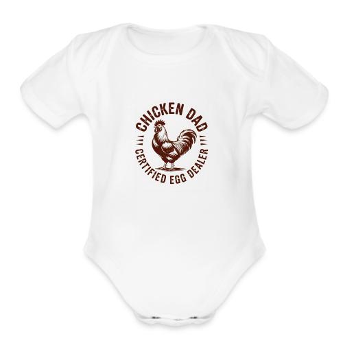Chicken Dad – Certified Egg Dealer - Organic Short Sleeve Baby Bodysuit