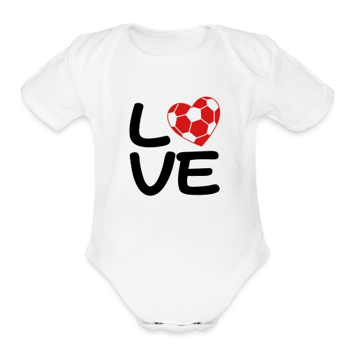 Soccer Love - Organic Short Sleeve Baby Bodysuit