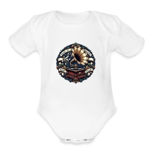 Ornate Phonograph T-Shirt - Organic Short Sleeve Baby Bodysuit