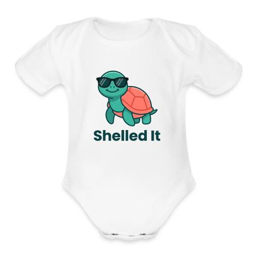 Funny Turtle Sunglasses Shelled It Cute Gift - Organic Short Sleeve Baby Bodysuit
