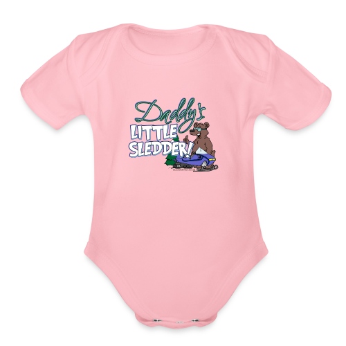 Daddy's Little Sledder - Organic Short Sleeve Baby Bodysuit