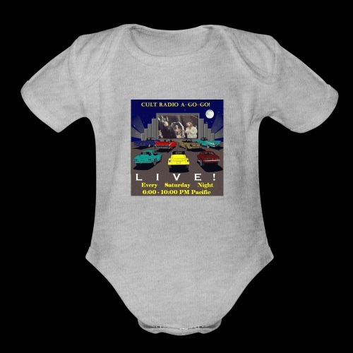 Original CRAGG Live Logo With Words - Organic Short Sleeve Baby Bodysuit