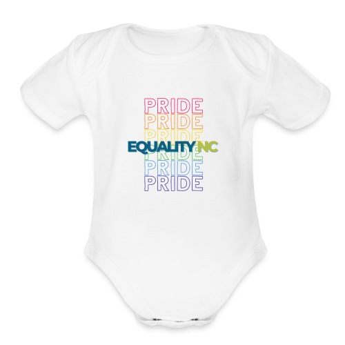Pride in Equality June 2022 Shirt Design 1 2 - Organic Short Sleeve Baby Bodysuit