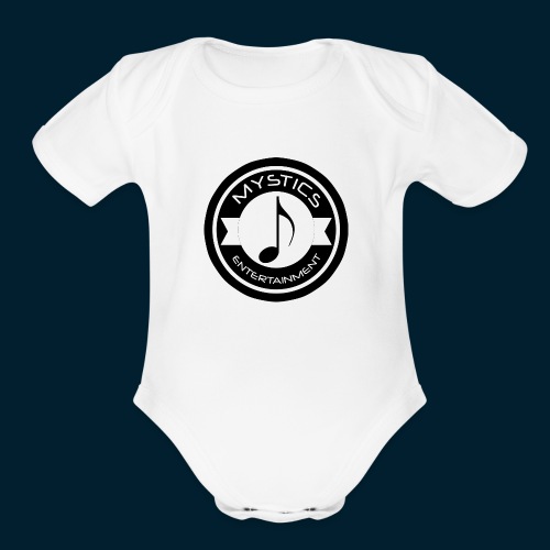 mystics_ent_black_logo - Organic Short Sleeve Baby Bodysuit