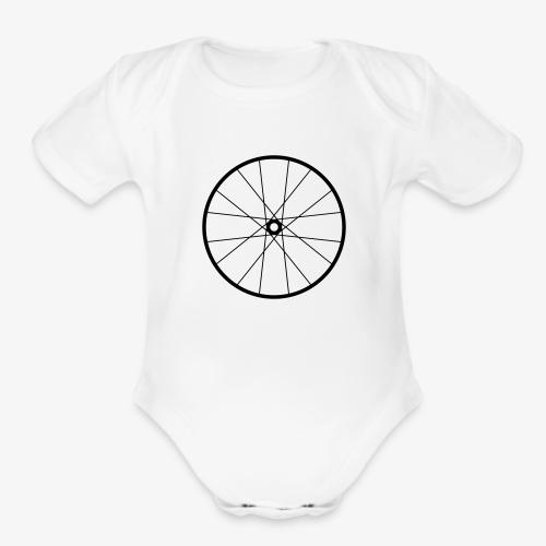 Bicycle Wheel - Organic Short Sleeve Baby Bodysuit