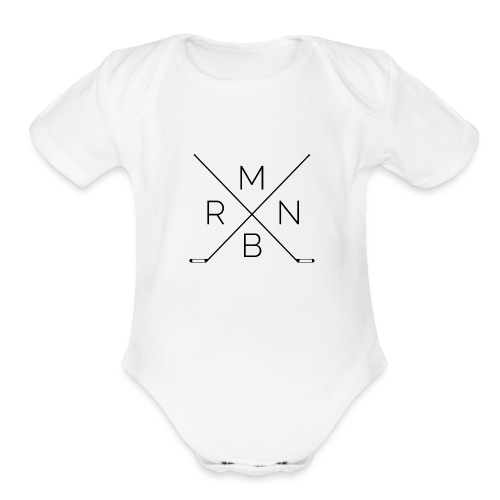 RMNB Crossed Sticks - Organic Short Sleeve Baby Bodysuit