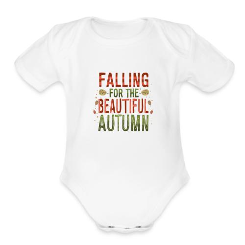 Falling for the beautiful autumn. - Organic Short Sleeve Baby Bodysuit