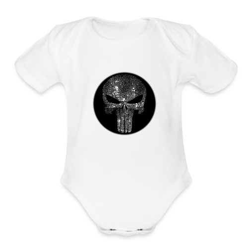 Punisher Distresse - Organic Short Sleeve Baby Bodysuit