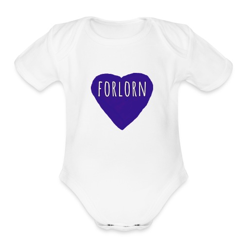 Forlorn Candy Heart - Organic Short Sleeve Baby Bodysuit