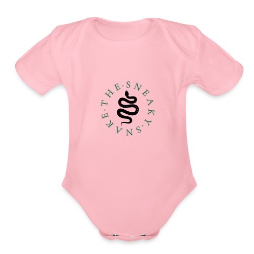 The Sneaky Snake Etsy Shop Logo - Organic Short Sleeve Baby Bodysuit