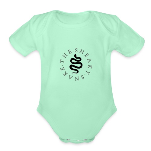 The Sneaky Snake Etsy Shop Logo - Organic Short Sleeve Baby Bodysuit