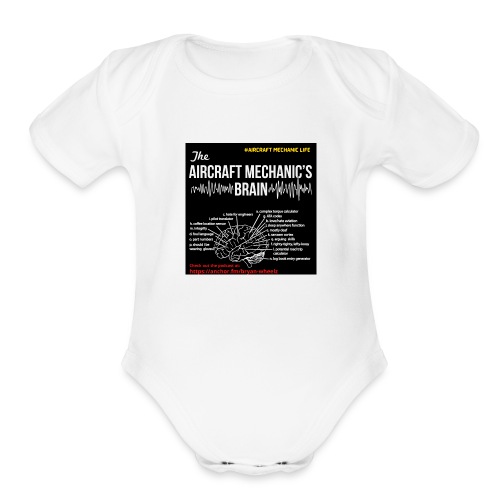 What goes on inside the mind of an aircraft mech - Organic Short Sleeve Baby Bodysuit