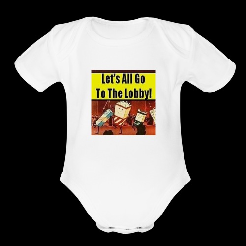 Lets All Go To the Lobby Drive-In Intermission - Organic Short Sleeve Baby Bodysuit