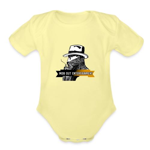 Mob Out Ent Logo - Organic Short Sleeve Baby Bodysuit
