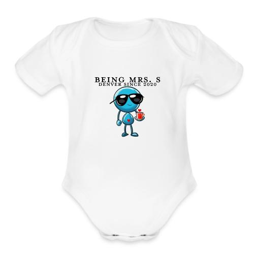 Being Mrs. S_Middle_Denver Since 2020 - Organic Short Sleeve Baby Bodysuit