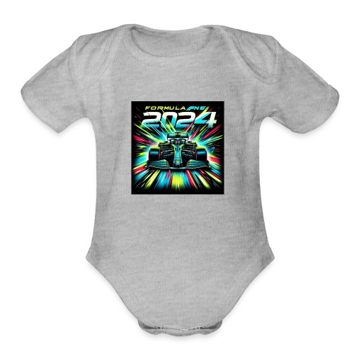 F1 2024 Is Here - Organic Short Sleeve Baby Bodysuit
