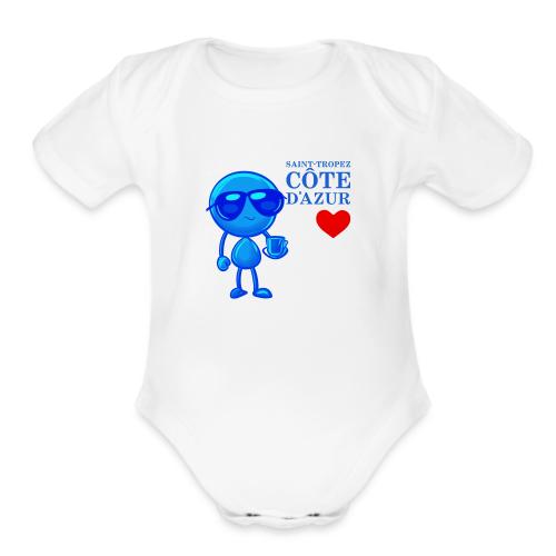 Smoon City_Saint Tropez Côte d'Azur - Organic Short Sleeve Baby Bodysuit