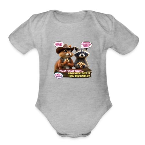 Freedom Squirrel and Raccoon - Organic Short Sleeve Baby Bodysuit