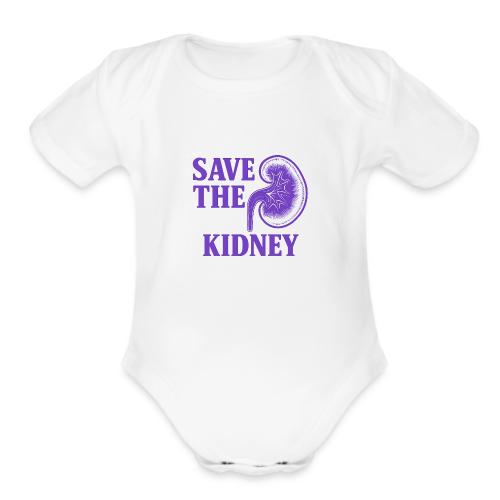 Save the kidney - Organic Short Sleeve Baby Bodysuit