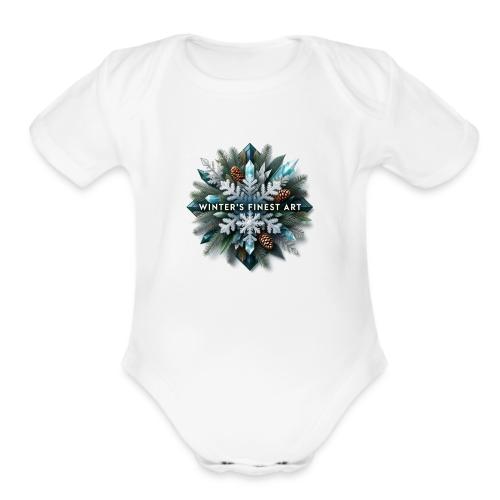 Intricate Frozen Evergreen T-Shirt - Organic Short Sleeve Baby Bodysuit