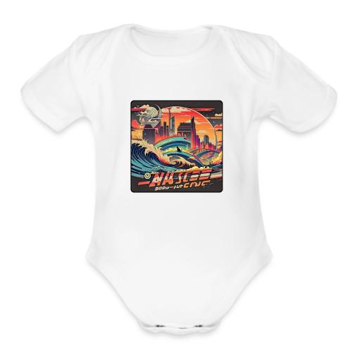 Wavecat City - Organic Short Sleeve Baby Bodysuit