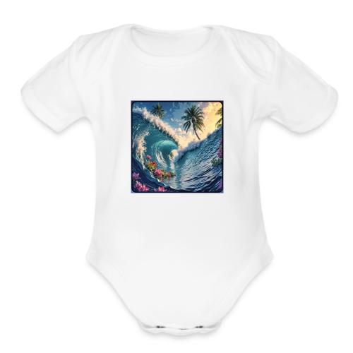 Half Pipe Wave - Organic Short Sleeve Baby Bodysuit