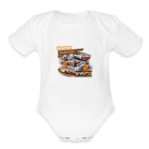 Rob Trent Eldora Speedway FFN#1 Design 2 - Organic Short Sleeve Baby Bodysuit