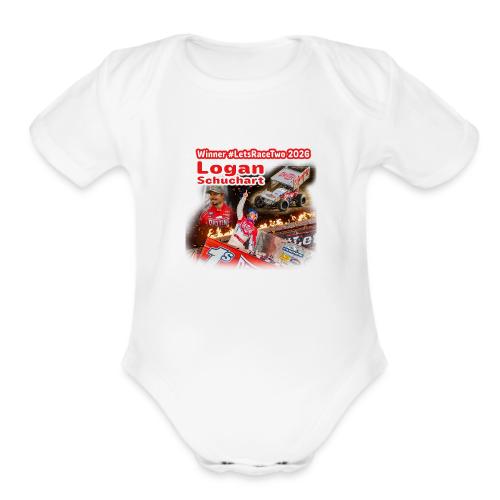 Logan Schuchart #LetsRaceTwo Winner - Organic Short Sleeve Baby Bodysuit