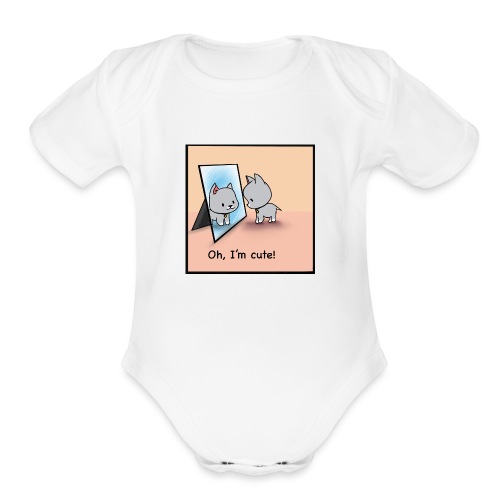 Oh, I'm cute! - Organic Short Sleeve Baby Bodysuit