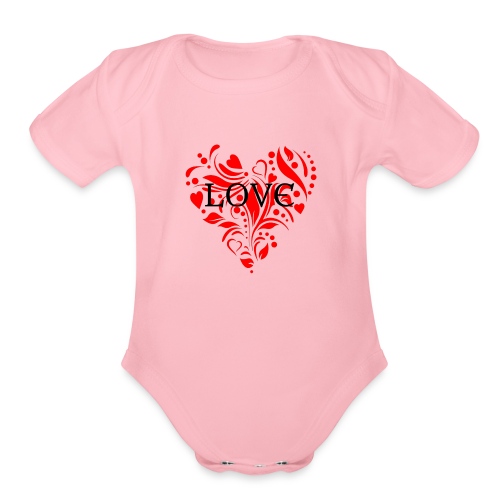 loveheArt - Organic Short Sleeve Baby Bodysuit