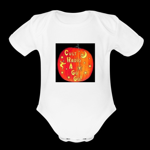 Cult Radio Jack-O-Lantern 2 - Organic Short Sleeve Baby Bodysuit