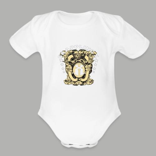 Crown - Organic Short Sleeve Baby Bodysuit