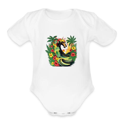 Horse Wave - Organic Short Sleeve Baby Bodysuit