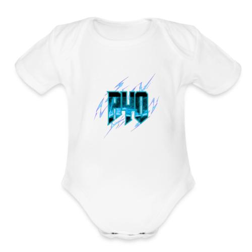 Ayo's Light Blue - Organic Short Sleeve Baby Bodysuit