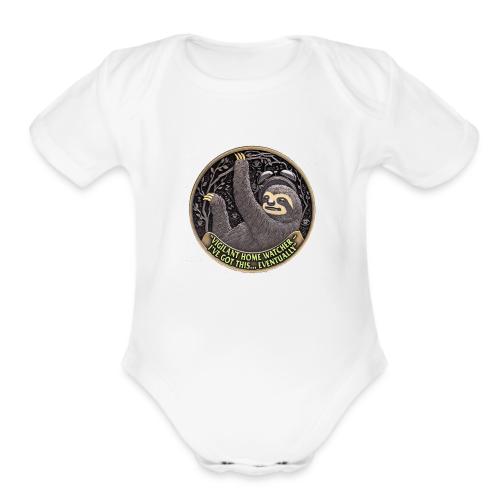 Sloth Home Watcher T Shirt - Organic Short Sleeve Baby Bodysuit