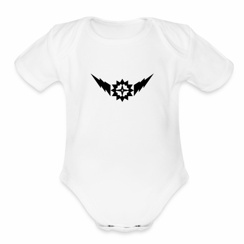 Black lightning star #4 - Organic Short Sleeve Baby Bodysuit