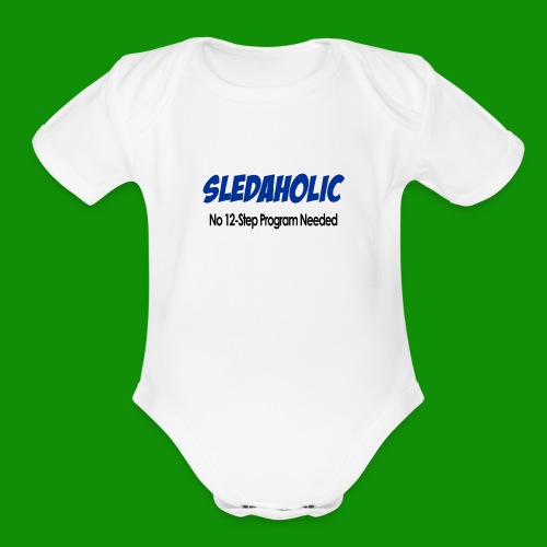 Sledaholic 12 Step Program - Organic Short Sleeve Baby Bodysuit