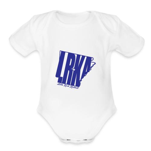 AR STAR RED BLUE - Organic Short Sleeve Baby Bodysuit
