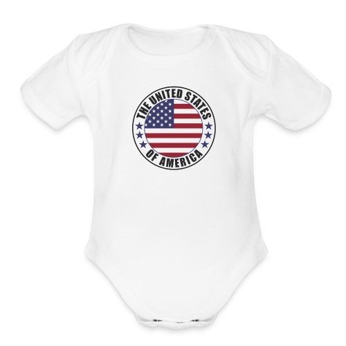 The United States of America - USA - Organic Short Sleeve Baby Bodysuit