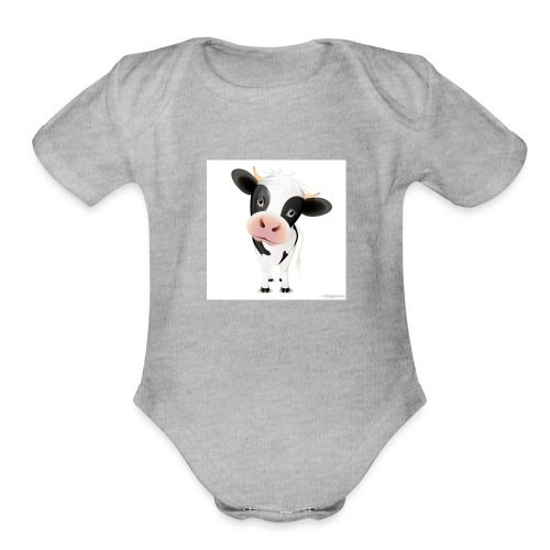 cows - Organic Short Sleeve Baby Bodysuit